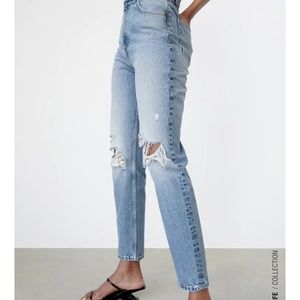 Blue Zara Mom Jeans!